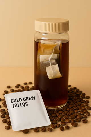 Cà Phê Cold Brew Arabica Túi Lọc [ Hộp 8 túi - 20Gr/Túi ]