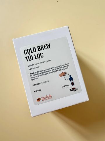 Cà Phê Cold Brew Arabica Túi Lọc [ Hộp 8 túi - 20Gr/Túi ]