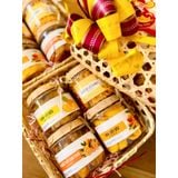 Quà Tết 2026 - Set quà Giỏ mây hộp vuông 4 món hũ tròn | Đặc sản Đà Lạt