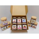 Quà Tết 2026 - Set Hộp Giấy 6 món hũ vuông nắp cài - nắp kính | Đặc sản Đà Lạt