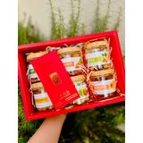 Quà Tết 2026 - Set Hộp Quà Xuân 6 món hũ tròn - 3 món hũ cao | Đặc sản Đà Lạt