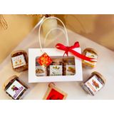 Quà Tết 2026 - Set Túi Quà trắng 3 món hũ vuông | Đặc sản Đà Lạt