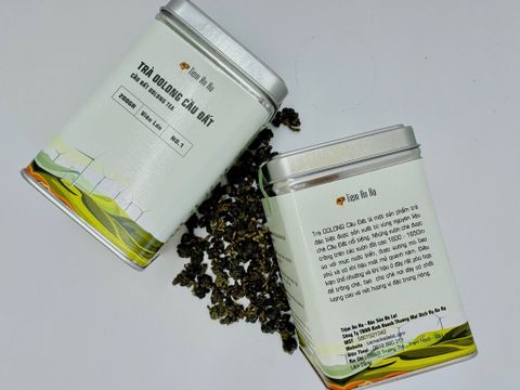 Trà Olong Cầu Đất Viên Lớn  - Hộp Thiếc 200Gr - Chè Được Thu Hái Thủ Công Từ Vùng Nguyên Liệu Nổi Tiếng - Loại 1