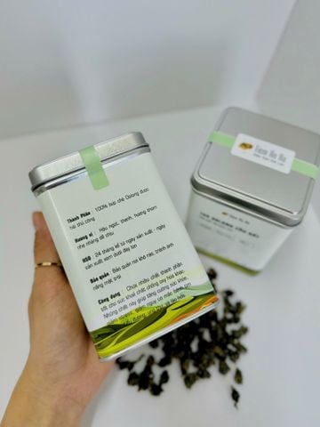 Trà Olong Cầu Đất Viên Lớn  - Hộp Thiếc 200Gr - Chè Được Thu Hái Thủ Công Từ Vùng Nguyên Liệu Nổi Tiếng - Loại 1