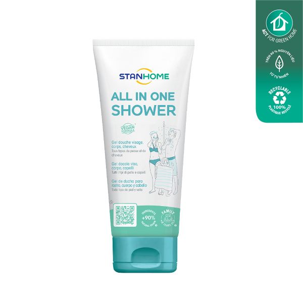 Rửa mặt, tắm, gội 3 trong 1 cho da dầu mụn, mụn lưng ngực, tóc bết