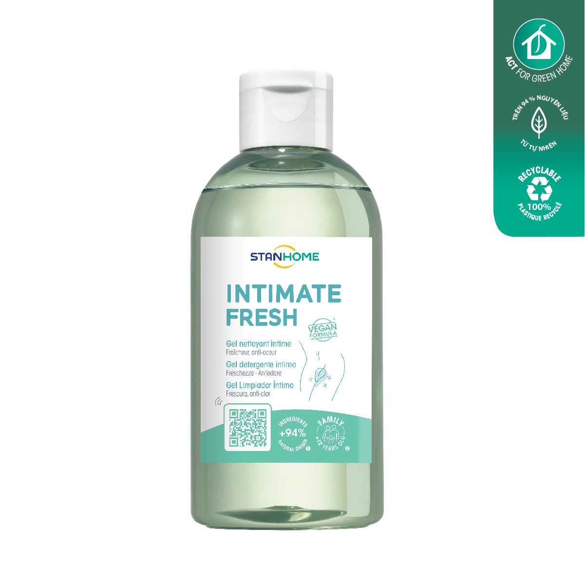 Dung dịch vệ sinh khử mùi cho nam, nữ Stanhome Intimate Fresh 200ML
