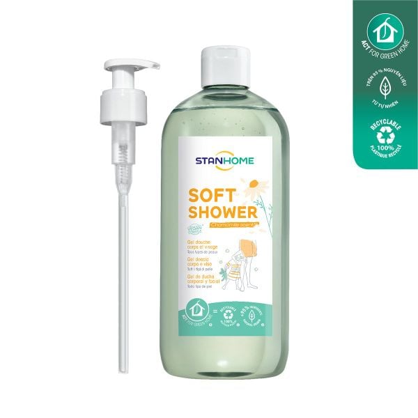 Sữa tắm, rửa mặt không xà phòng hương chamomille Stanhome Soft Shower