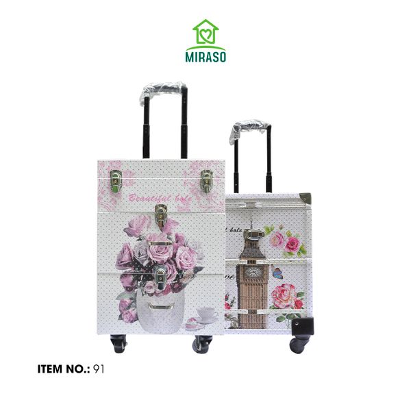 Vali Trang Điểm Hàn Quốc Hoa Văn (2 size)