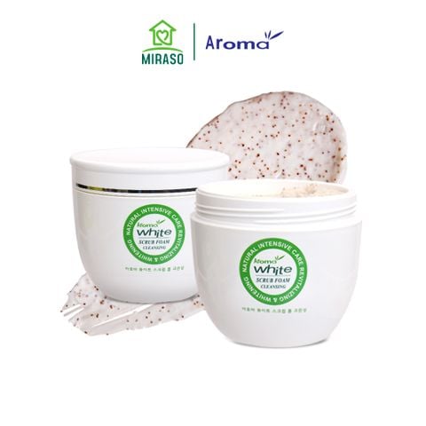 Sữa Tắm Cát Trắng Da Aroma White Scrub Foam Cleansing