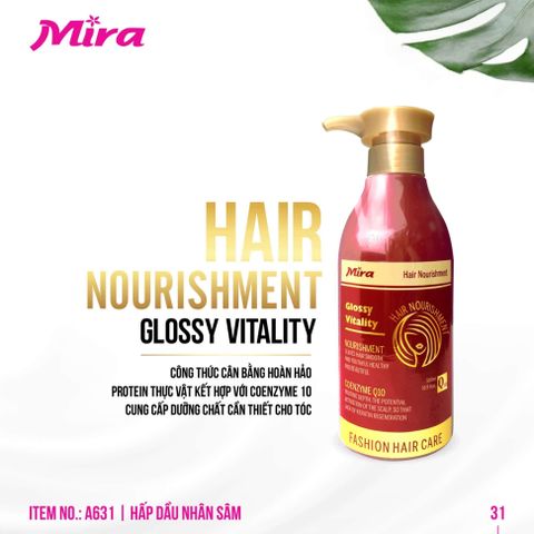 Hấp dầu Suôn Mềm Bóng Mượt Mira Hair Nourishment Glossy Vitality