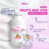 Kem Massage Trái Cây Mira Fruit & Vita Massage Cream (500g)