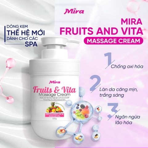 Kem Massage Trái Cây Mira Fruit & Vita Massage Cream (500g)