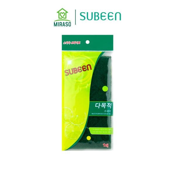 Cước Rửa Chén Subeen Xanh (1 Miếng) (10x20 cm)