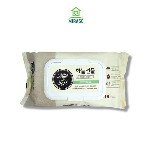 Khăn Giấy Ướt Không Mùi 100 Miếng