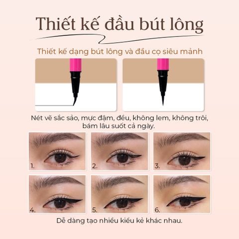 Viết Kẻ Mí Mắt Mira True Lasting Eyeliner
