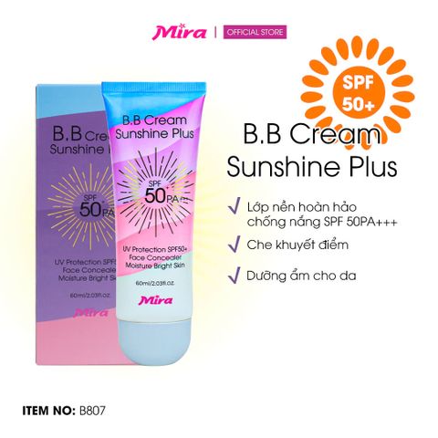 Kem BB Dưỡng Ẩm, Chống Nắng Mira B.B Cream Sunshine Plus