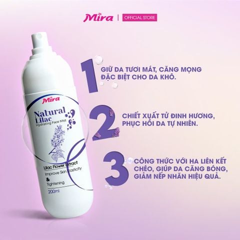XỊT KHOÁNG DƯỠNG ẨM, TRẮNG DA MIRA
