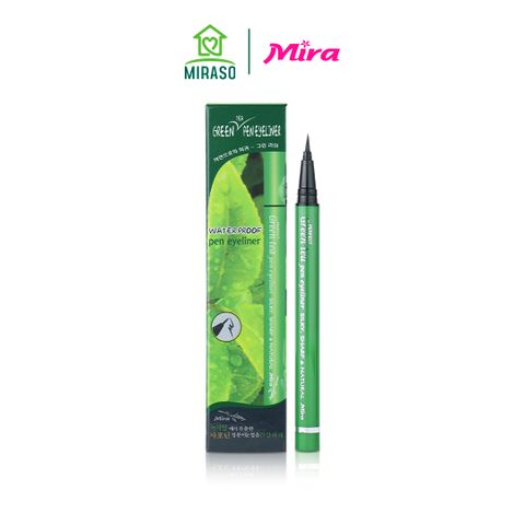 Viết Kẻ Mí Mắt Tinh Chất Trà Xanh Mira Green Tea Waterproof Pen Eyeliner
