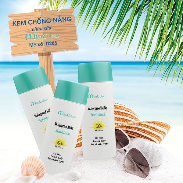 Kem Chống Không Thấm Nước Sữa Miraculous Waterproof Milky Sunblock SPF 50PA+++