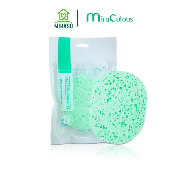 Bông Bọt Biển Rửa Mặt Mira Culous - Xanh