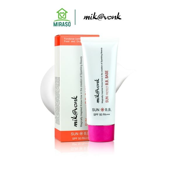 Kem Lót Chống Nắng, Dưỡng ẩm Mik@vonk Sun Protect BB Base SPF 50 PA+++
