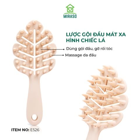 Lược Gội Đầu Massage Hình Chiếc Lá