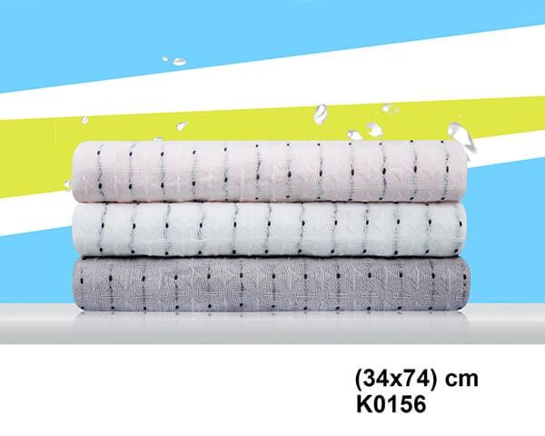 Khăn Tắm Chữ Nhật Chấm Bi (34x74cm)