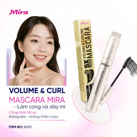 Mascara Làm Cong Và Dày Mi Mira Volume & Curl Mascara