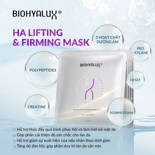  HA LIFTING & FIRMING MASK – MẶT NẠ HỖ TRỢ CẢI THIỆN ĐỘ SĂN CHẮC VÀ LÀN DA CÓ DẤU HIỆU LÃO HÓA 