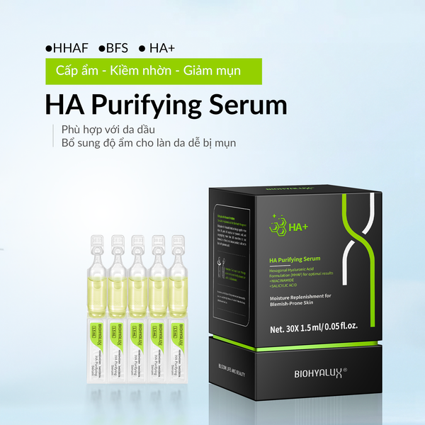  HA PURIFYING SERUM - CẤP ẨM, GIẢM DẦU NHỜN 