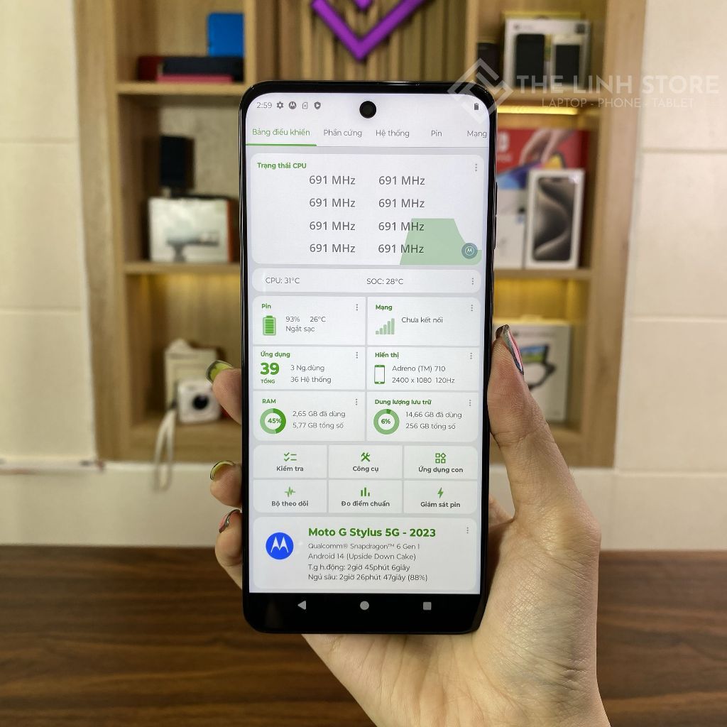 Điện thoại Motorola Moto G Stylus 5G (2023) XT2315 - Snapdragon 6 Gen 1 ram 6G 256G