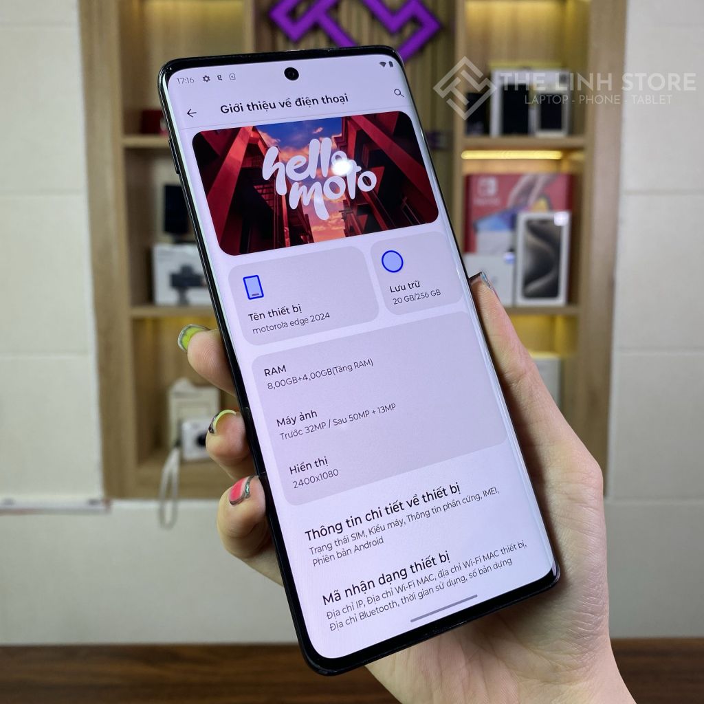 Điện thoại Motorola Moto EDGE (2024) XT2405 - Snapdragon 7s Gen 2 màn P-OLED 144Hz