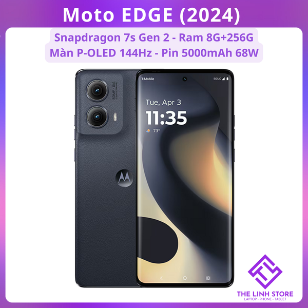 Điện thoại Motorola Moto EDGE (2024) XT2405 - Snapdragon 7s Gen 2 màn P-OLED 144Hz