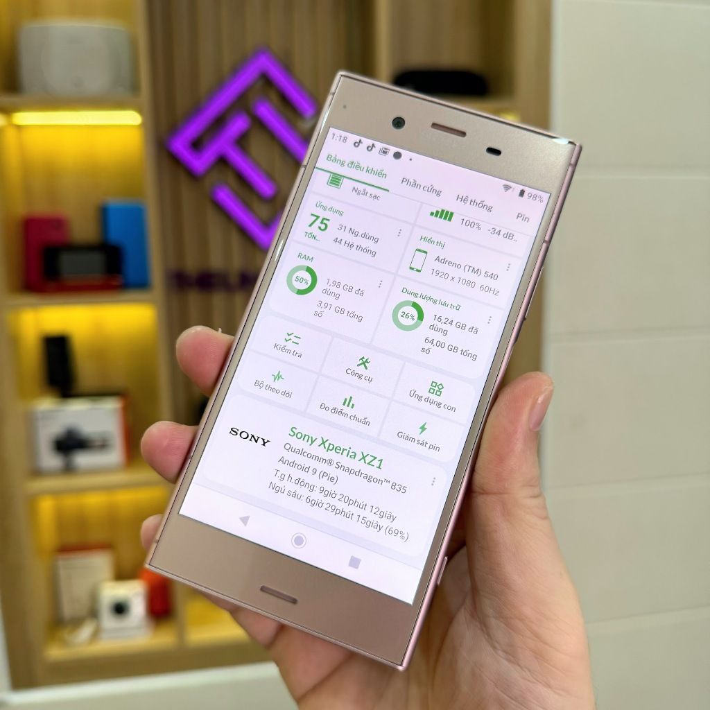 Điện thoại Sony Xperia XZ1 có bản 2 Sim Quốc tế - Snapdragon 835 ram 4G 64G