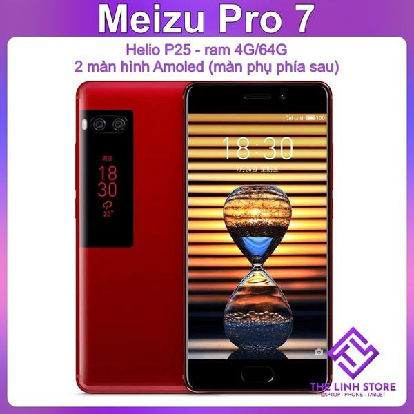 Điện thoại Meizu Pro 7 có 2 màn hình Amoled - Helio P25 ram 4G 64G