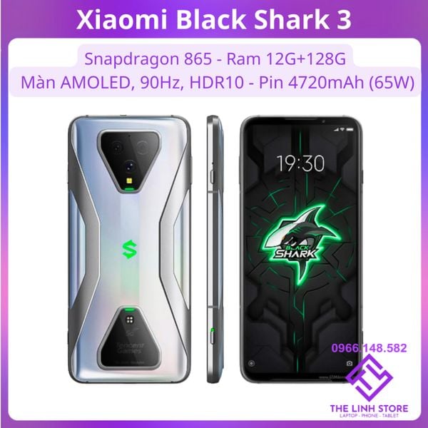 Điện thoại Xiaomi Black Shark 3 màn AMOLED 90Hz - Snapdragon 865 ram 12G 256G