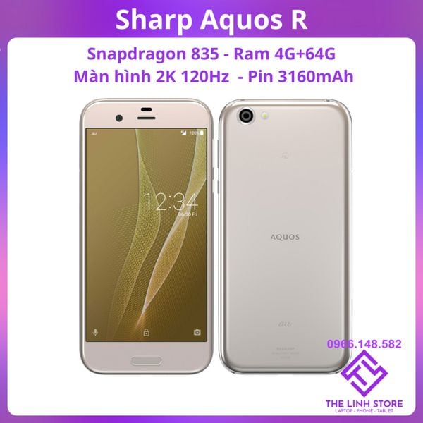 Điện thoại Sharp Aquos R (SHV39) Màn 2K - Snap 835 Ram 4G 64G