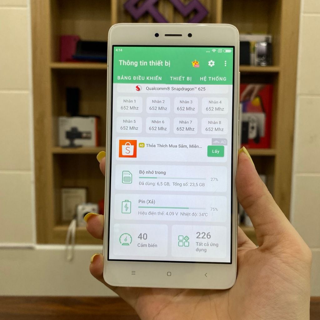 Điện thoại Xiaomi Redmi Note 4X - Snapdragon 625 ROM quốc tế