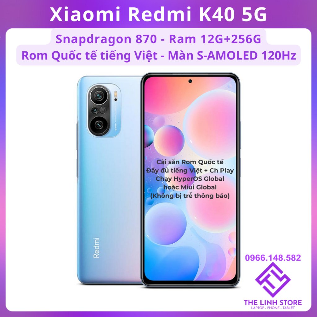 Redmi K40 6GB/128GB 白 グローバルROM SIMフリー（Điện thoại
