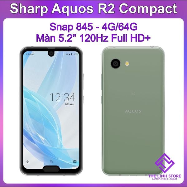Điện thoại Sharp Aquos R2 Compact nhỏ gọn - Snapdragon 845 ram 4G 64G