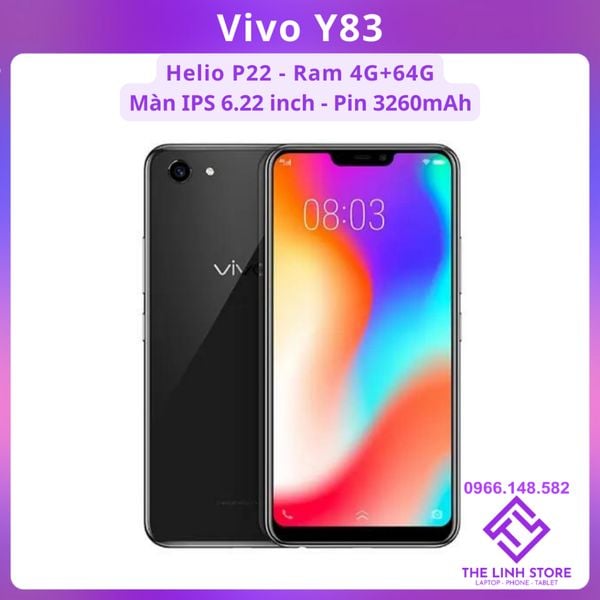 Điện thoại Vivo Y83 Màn 6.2 inch Ram 4G 64G - Helio P22 Rom quốc tế