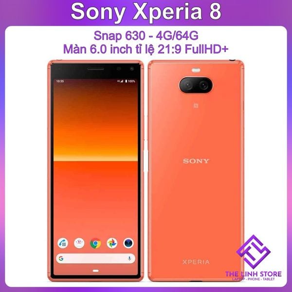 Điện thoại Sony Xperia 8 màn 6.0 tỷ lệ 21:9 - ram 4G 64G
