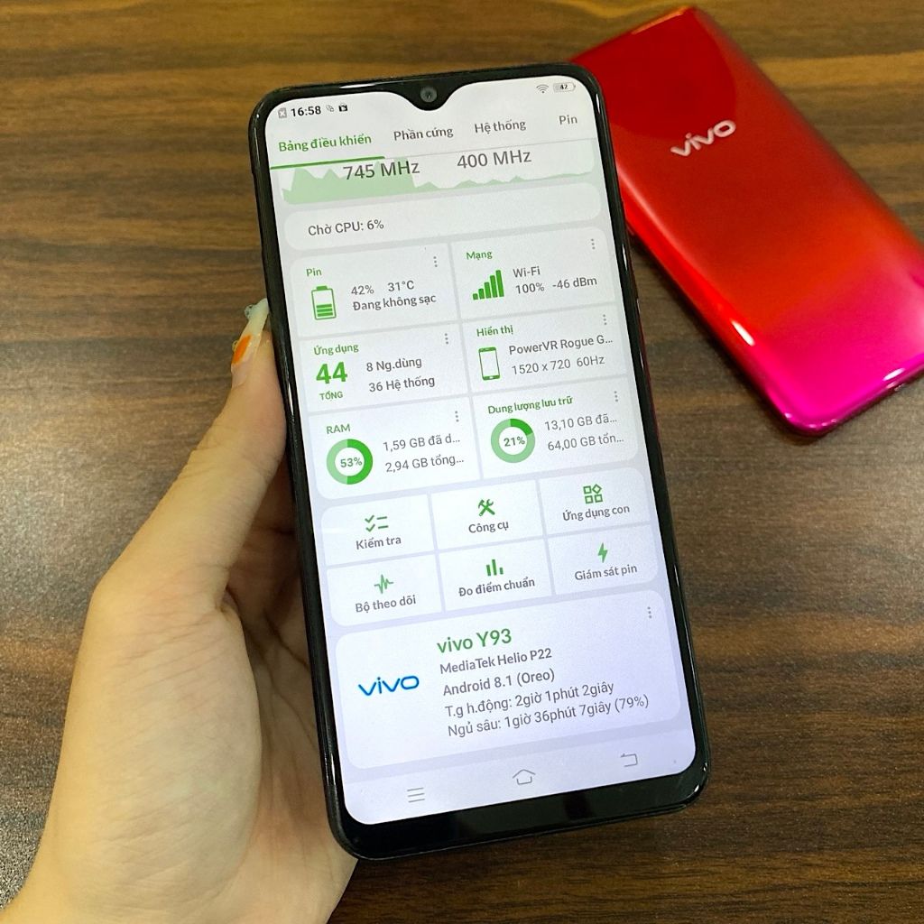 Điện thoại Vivo Y93 màn 6.2 inch giọt nước - Snapdragon 439 ram 4G 64G
