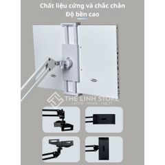 Giá đỡ tay nâng cho Màn hình di động, máy tính bảng kẹp cố định vào bàn