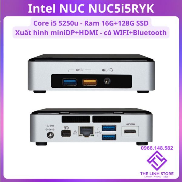 Máy tính Mini PC Intel NUC NUC5i5RYK - Core i5 5250u Ram 16G 128G SSD