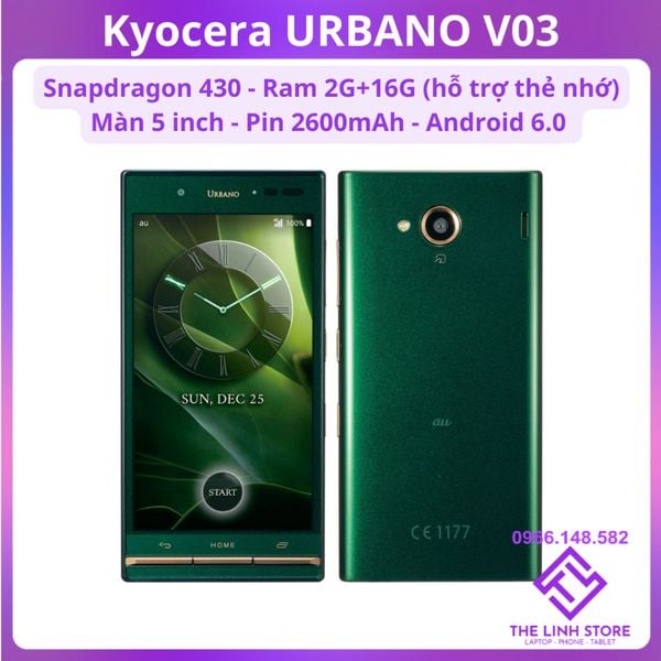 Điện thoại Kyocera Urbano V03 KYV38 màn 5 inch - Snapdragon 430