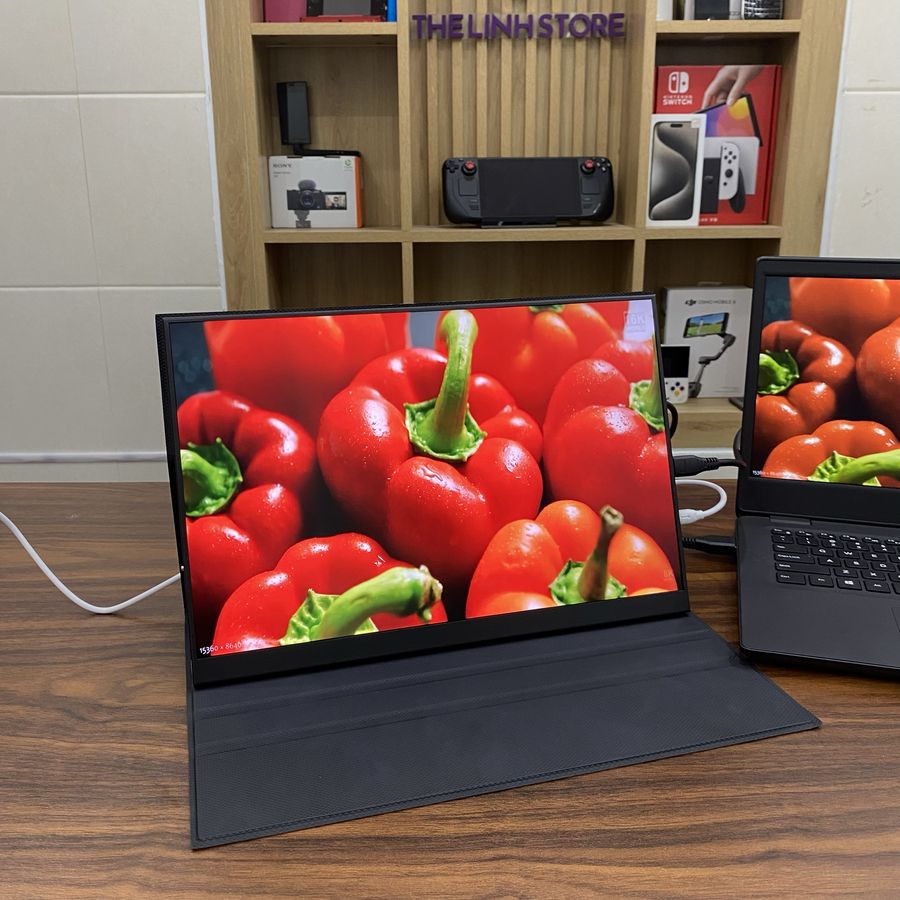Màn hình di động 15 inch IPS 2K 144Hz có Type-C ThunderBolt - Tặng kèm bao da