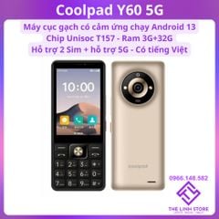 Điện thoại Coolpad Y60 5G màn cảm ứng - Android 13 Chip Unisoc T157 Ram 3G 32G