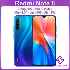 Điện thoại Xiaomi Redmi Note 8 Rom quốc tế - Snapdragon 665 ram 6G 64G
