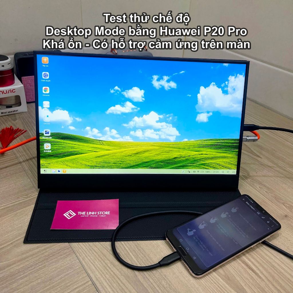 Màn hình di động 14 inch IPS có cảm ứng hỗ trợ DEX - Tặng kèm bao da